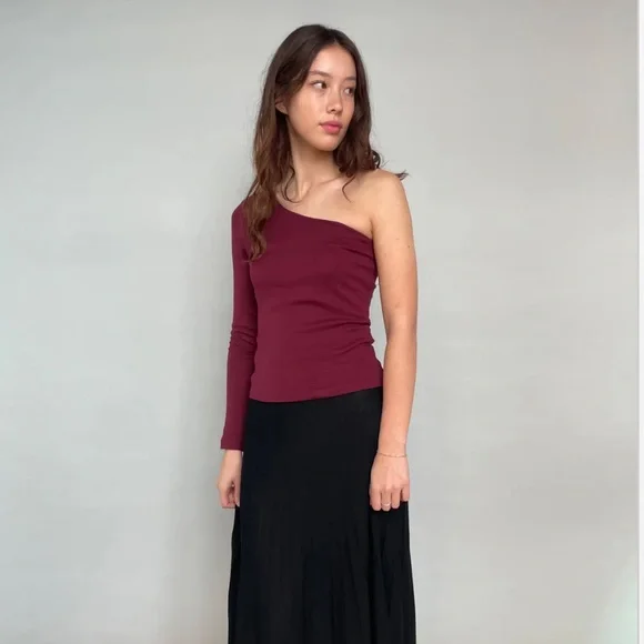 KOTN Faten Top Burgundy - Picture 3 of 6